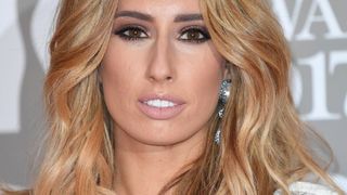 Stacey Solomon pictured with S-shaped waves