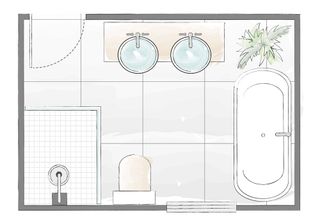 bath and shower layout
