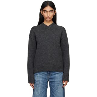 Our Legacy , Gray Sonar V-Neck Sweater