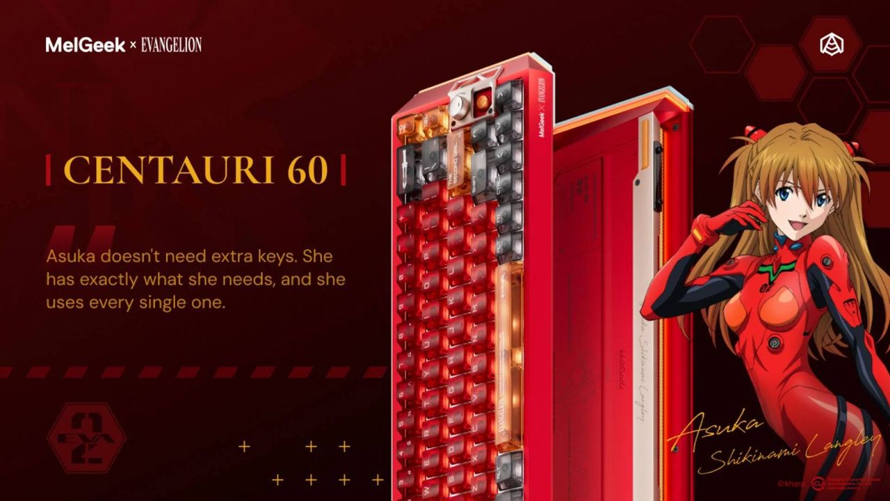 Official marketing image for the Centauri60 Asuka Edition HE Gaming Keyboard.