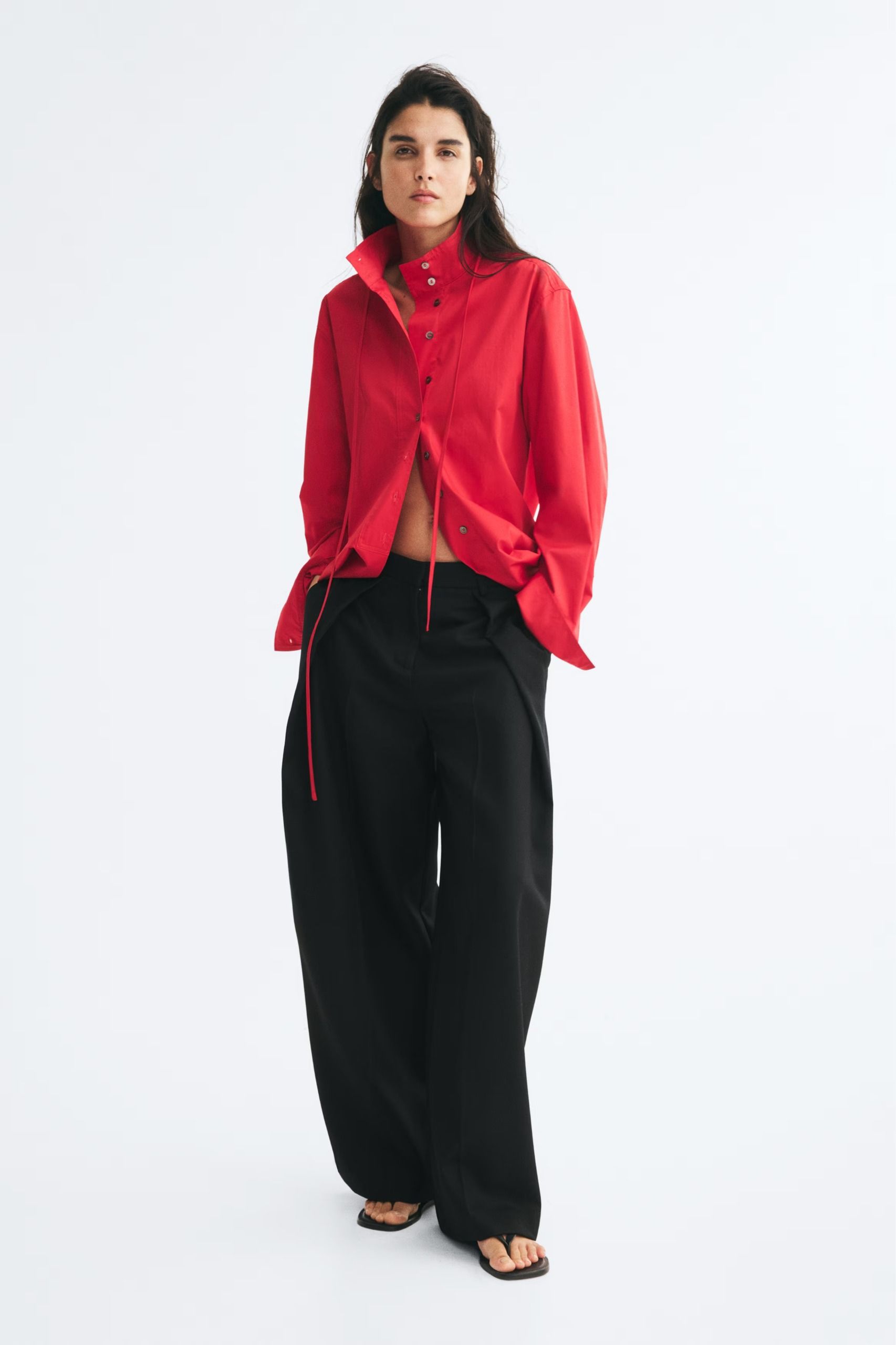 H&amp;amp;M, Wrap-detail Tailored Trousers