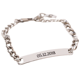 Personalised men's stainless steel plaque bracelet Notonthehighstreet