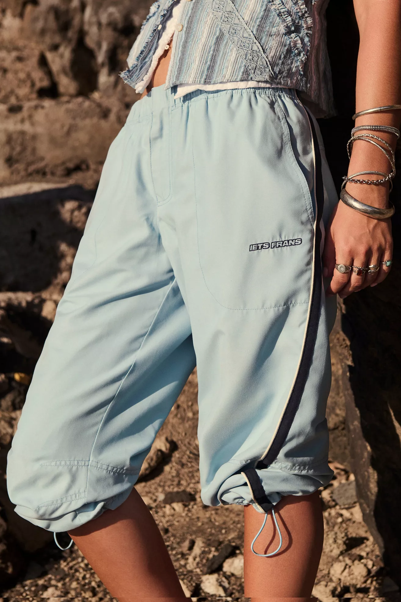 Iets Frans... Robin Retro Track Capri Trousers