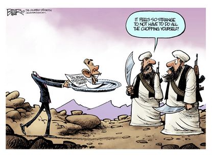 Obama cartoon Taliban Bergdahl