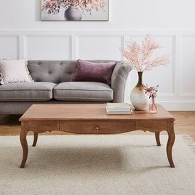 Giselle 1 Drawer Coffee Table in Mango Wood