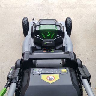 EGO LM1702E-SP 42cm Self-Propelled Lawnmower charged