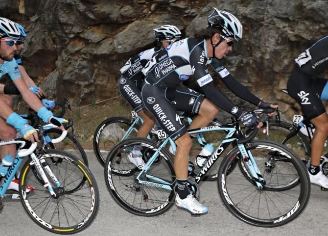 Rigoberto Uran (Omega Pharma-QuickStep) in action on Mallorca during the Trofeo Dei&agrave;