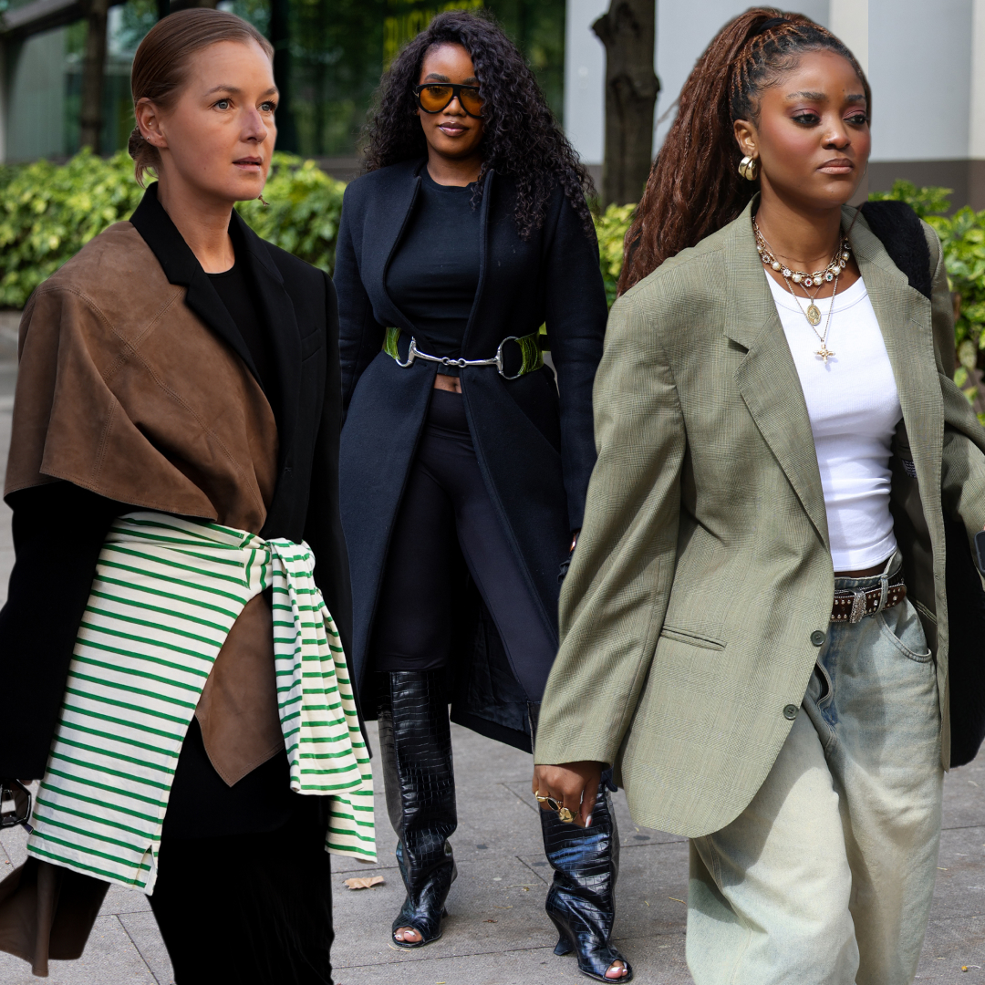 A guest wore the peep-toe boots trend at London Fashion Week 2026