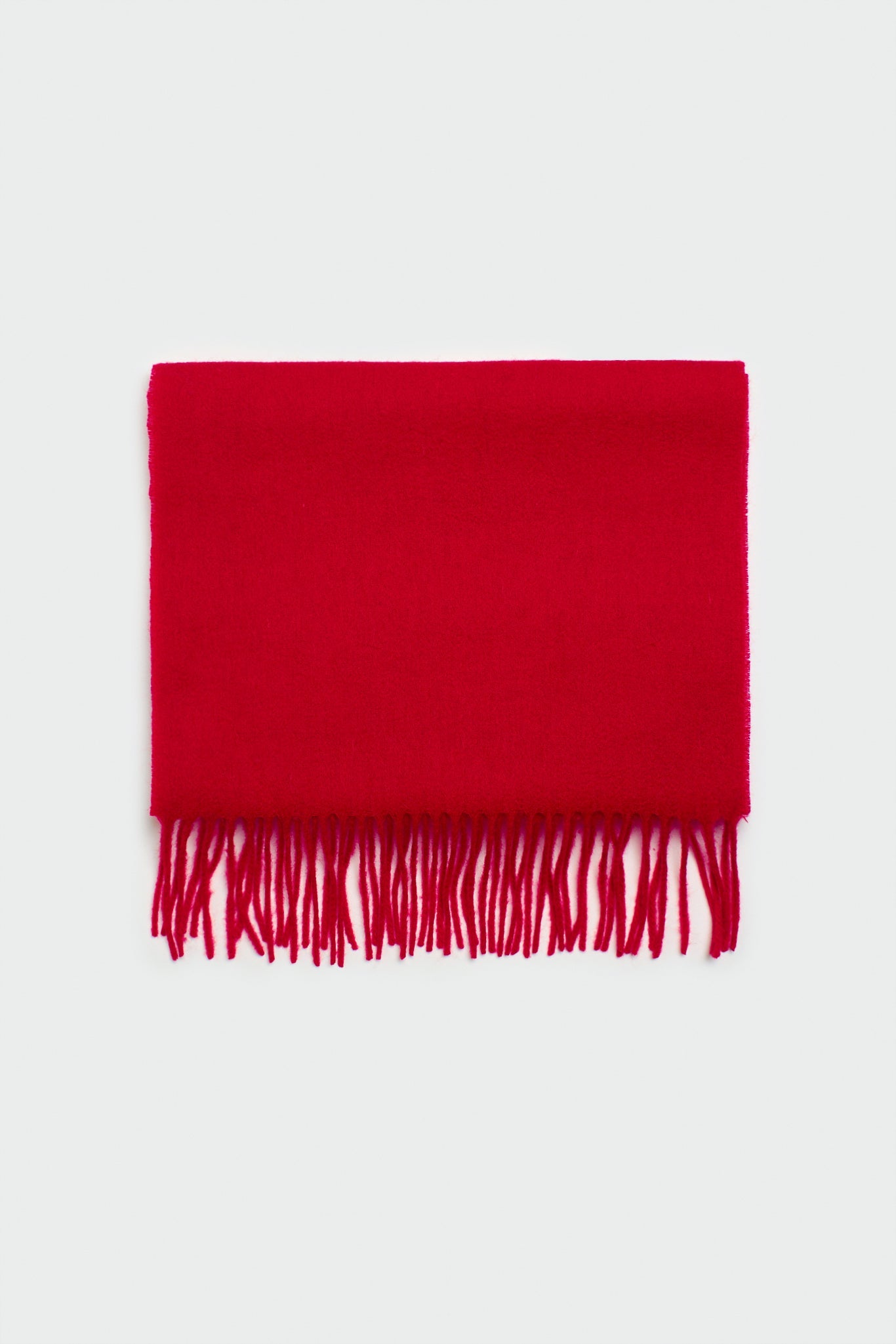 Red Pure Wool Classic Scarf
