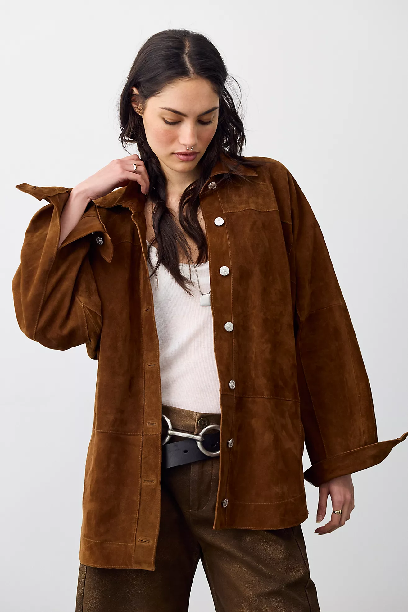 We the Free Starry Eyes Suede Jacket