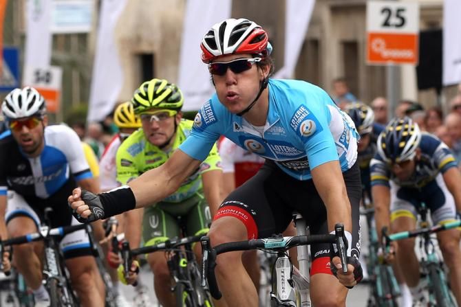Giacomo Nizzolo (RadioShack Leopard) sprinted to victory in stage 3 at the Tour of Luxembourg, the second straight stage win for the Italian