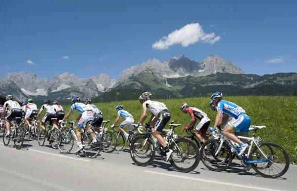 The Alps loom at the Tourof Austria