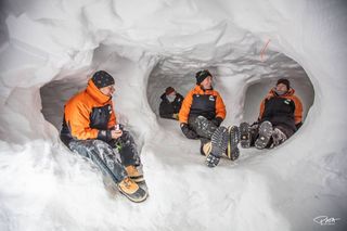 The three researchers from Finland and six from New Zealand have trained in snow-survival techniques for their six-week stay in the field.