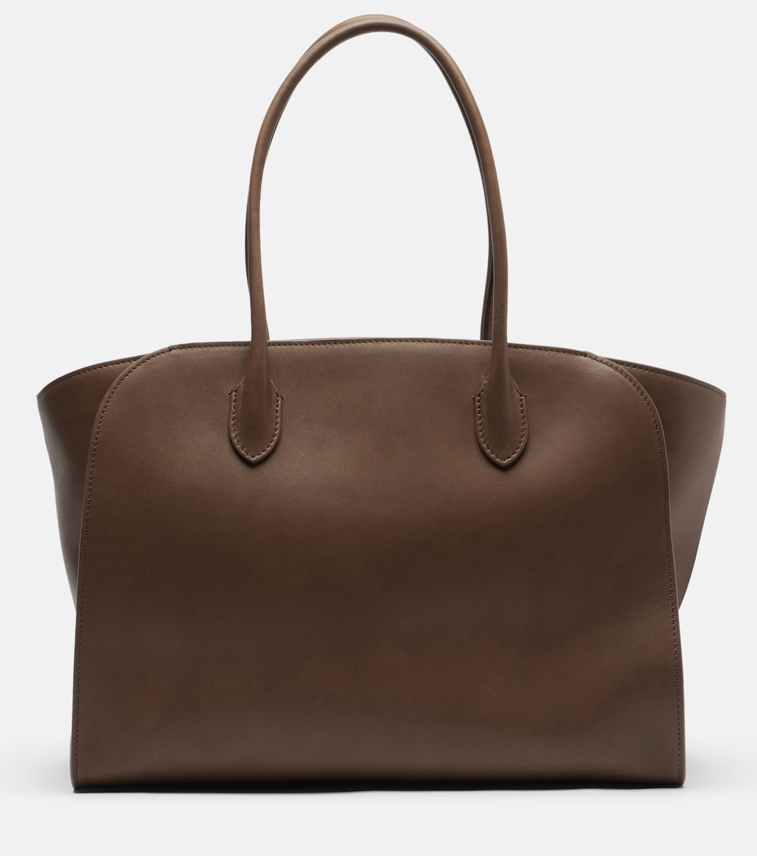 Marlo 14 Leather Tote Bag in Brown - the Row
