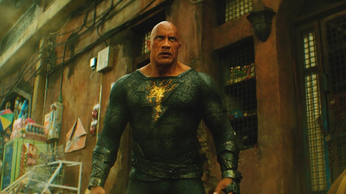 Dwayne Johnson in Black Adam.