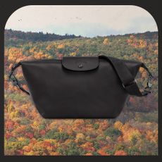 Graphic of Longchamp Le Pliage Xtra bag for Marie Claire's Fashion Test Drive