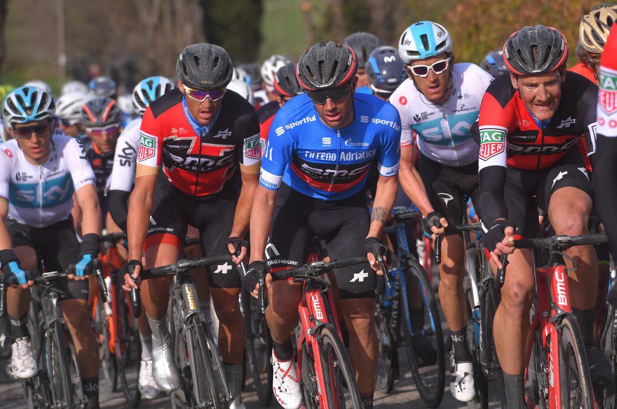 Damiano Caruso in blue for the second time at Tirreno-Adriatico in 2018