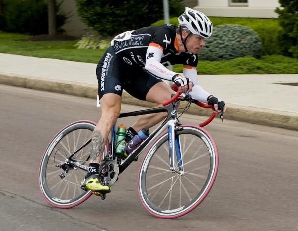 Russ Langley (X/O Communications) tries to bridge up to an early two-man break.