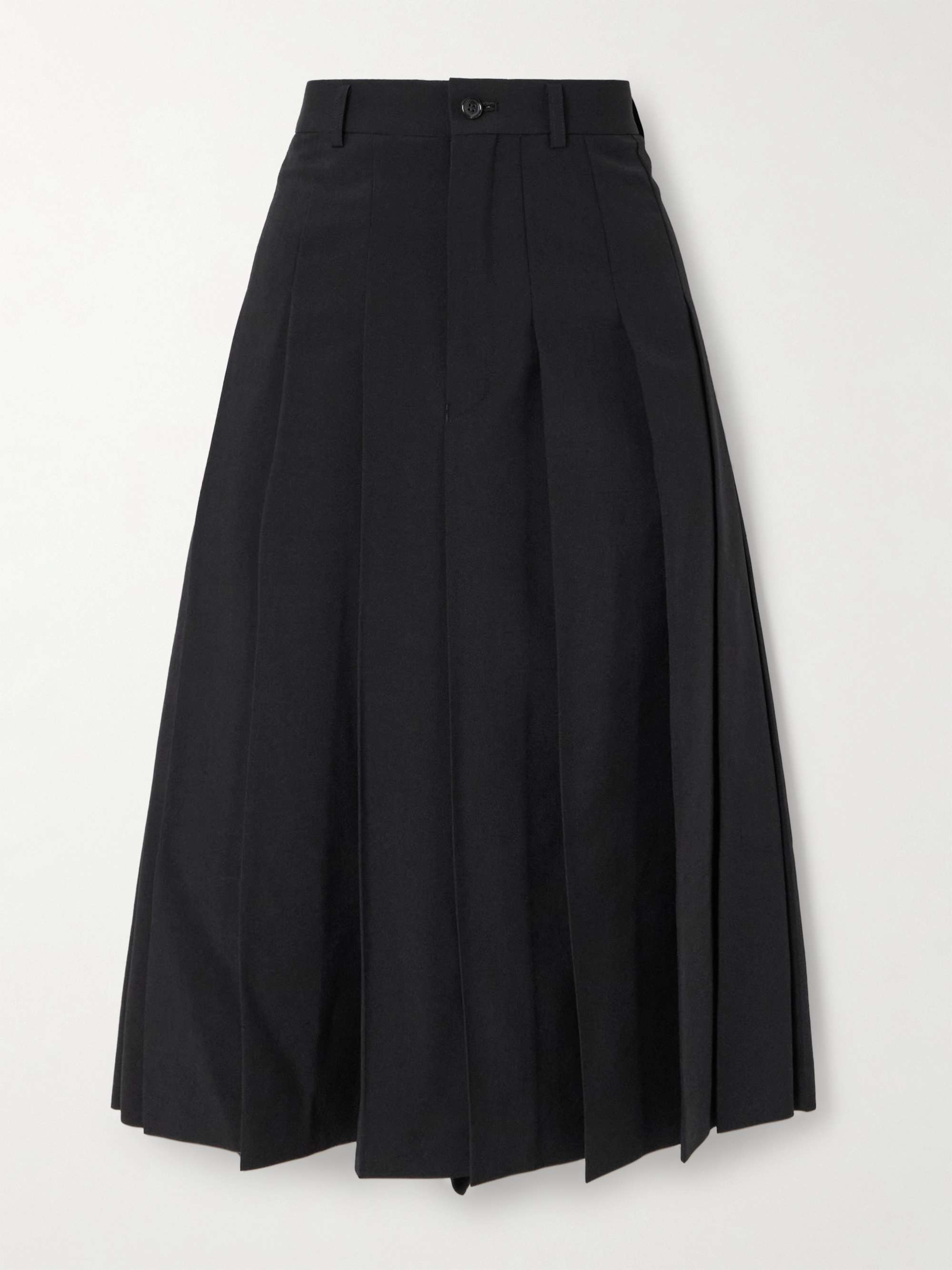 Pleated Wool Culottes