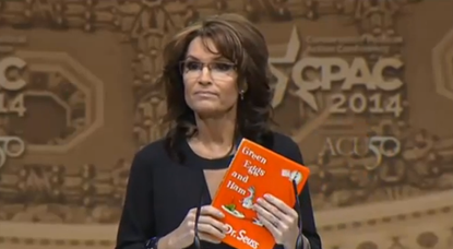 Sarah Palin channels Dr. Seuss: 'I do not like this Uncle Sam, I do not like his health care scam'