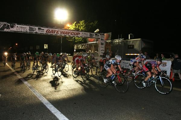 The rain let up for the women's race