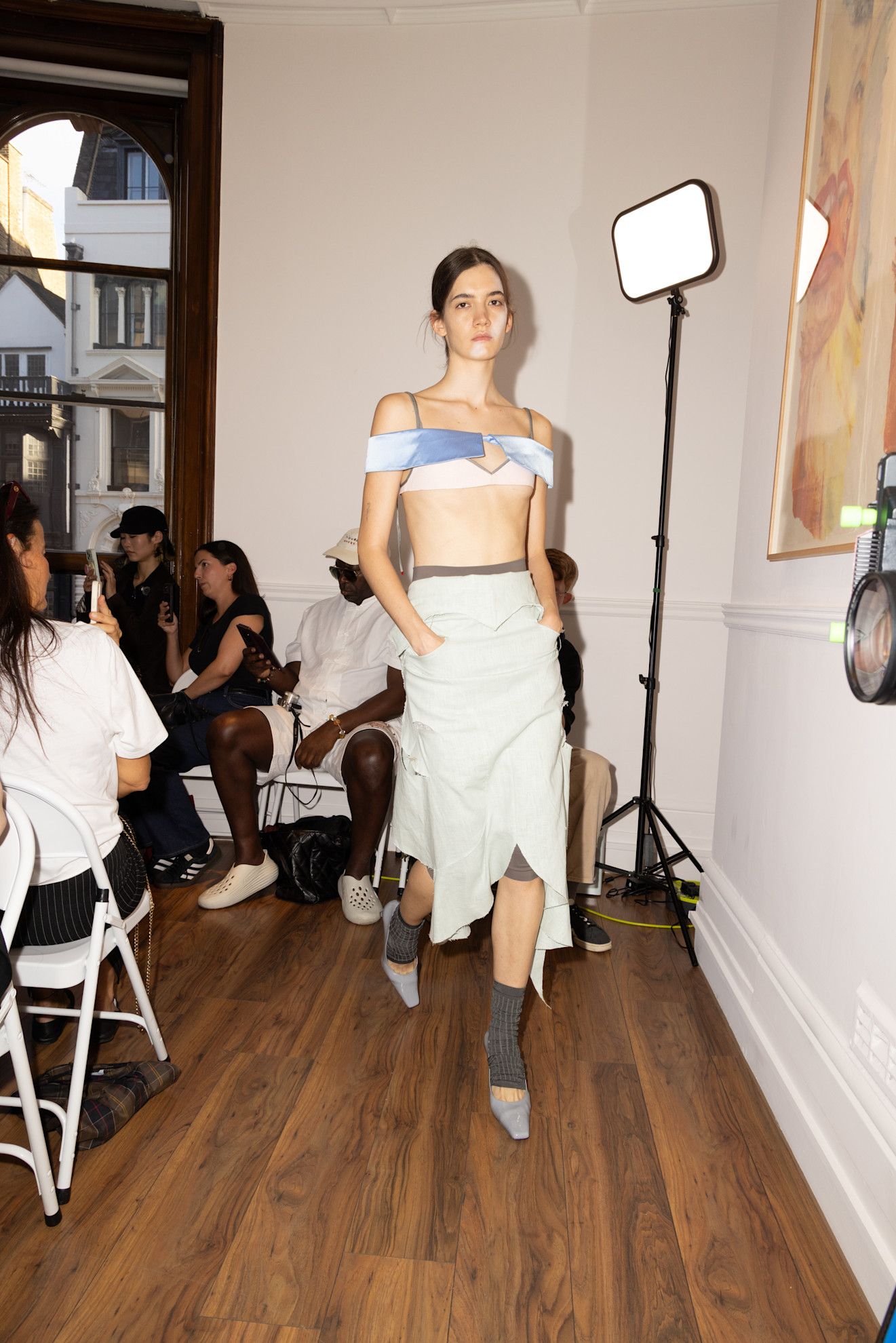 Runway image of a model walking in the Hansdottir show at London Fashion Week spring/summer 2027