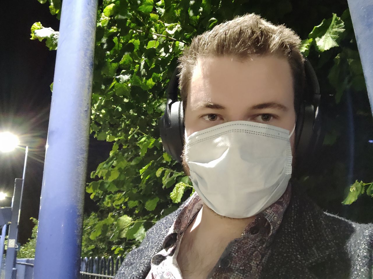 A selfie taken in standard mode