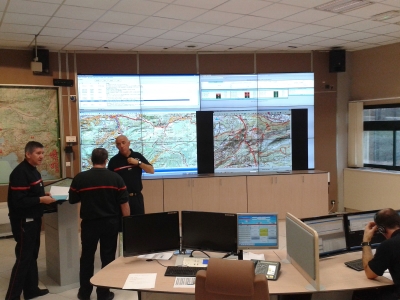 Matrox Videos Walls Installed in French Fire Fighter Office