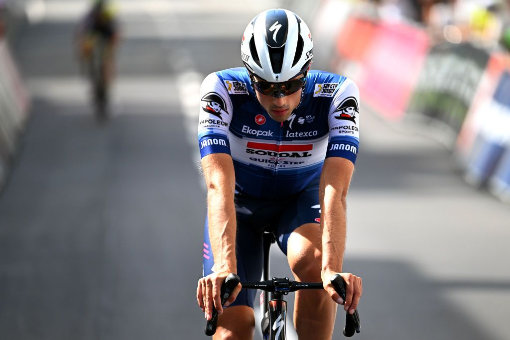 ST WENDEL GERMANY AUGUST 23 Ethan Vernon of The United Kingdom and Team Soudal Quick Step prior to the 38th Deutschland Tour 2023 Prologue a 23km individual time trial stage from Sankt Wendel to Sankt Wendel on August 23 2023 in St Wendel Germany Photo by Christian KasparBartkeGetty Images