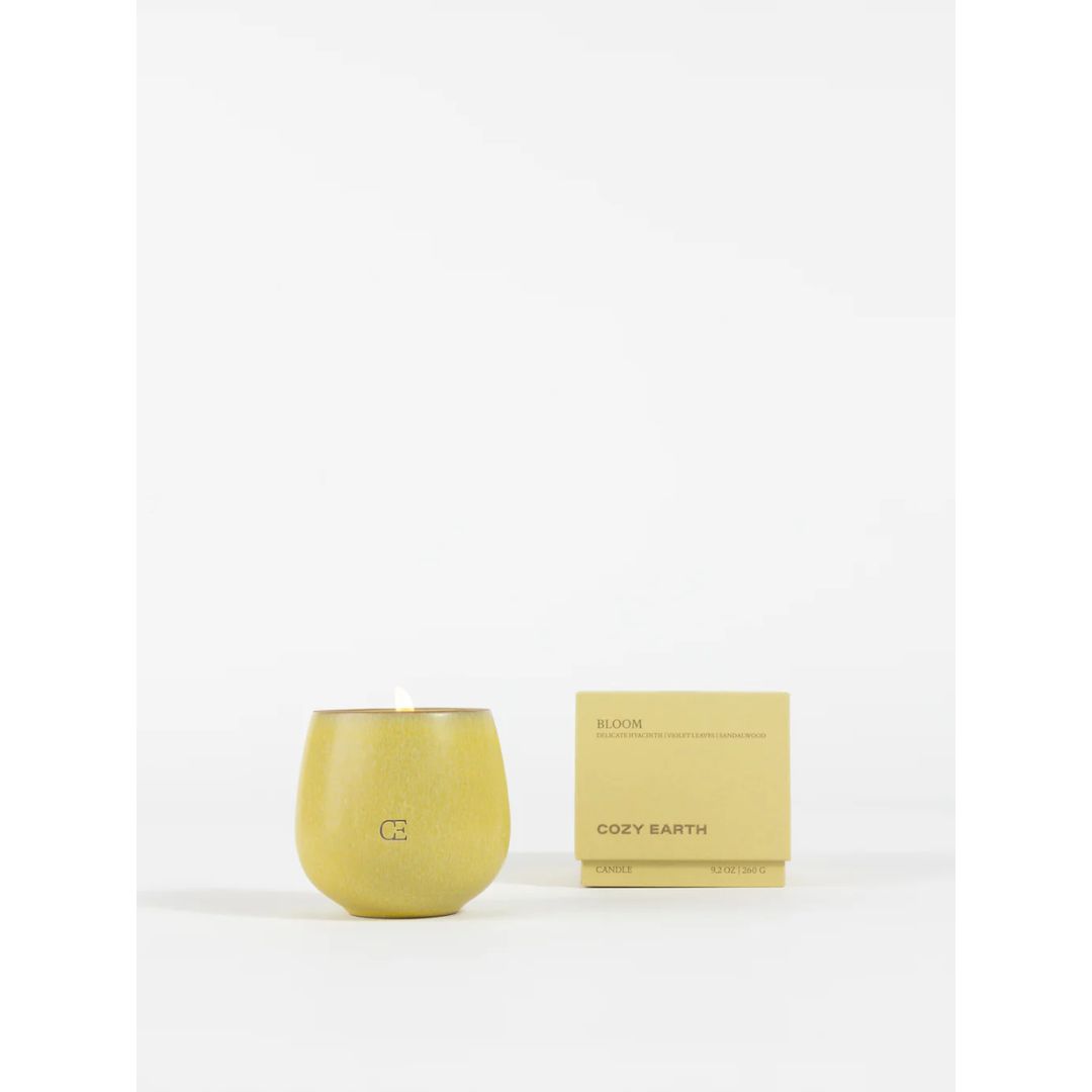 yellow candle from cozy earth