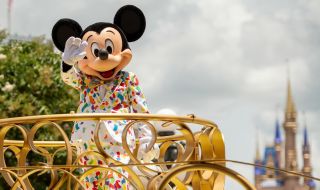 Mickey Mouse in parade at Magic Kingdom
