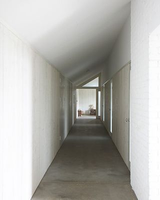 corridor with white walls