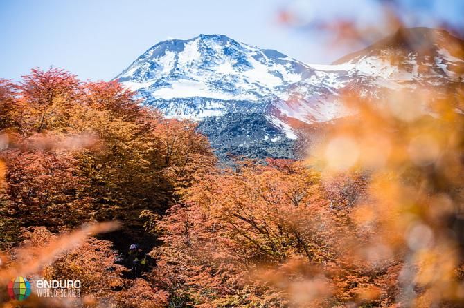 A volcano provided the backdrop at Enduro World Series opener #1