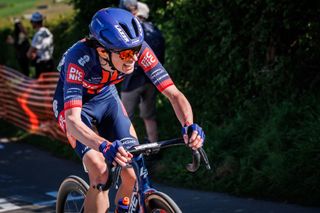 , BELGIUM - APRIL 27: Marta Cavalli of Team Picnic PostNL of Italy during the match between Liege v Bastogne - Liege 2025 Women's Elite on April 27, 2025 (Photo by Pim Waslander/Soccrates/Getty Images)