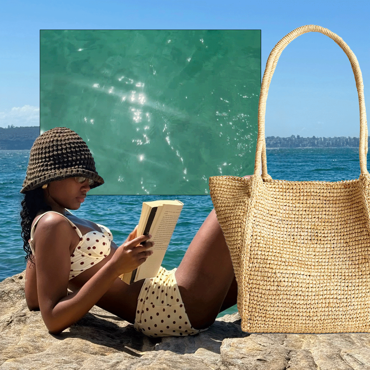 Beach day collage