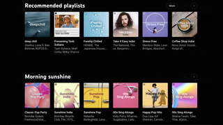 A screenshot of how the youtube music streaming service looks on the web when opened in the google chrome browser