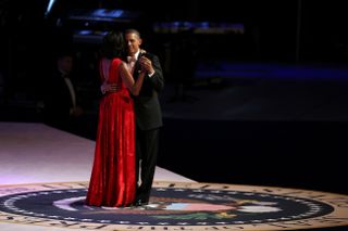 Barak and Michelle Obama dancing in 2013