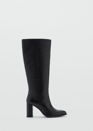 High Heel Leather Boot - Women | Mango Usa