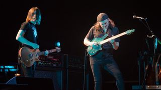 Steven Wilson and Alex Hutchings perform at L'Olympia on March 12, 2018 in Paris, France