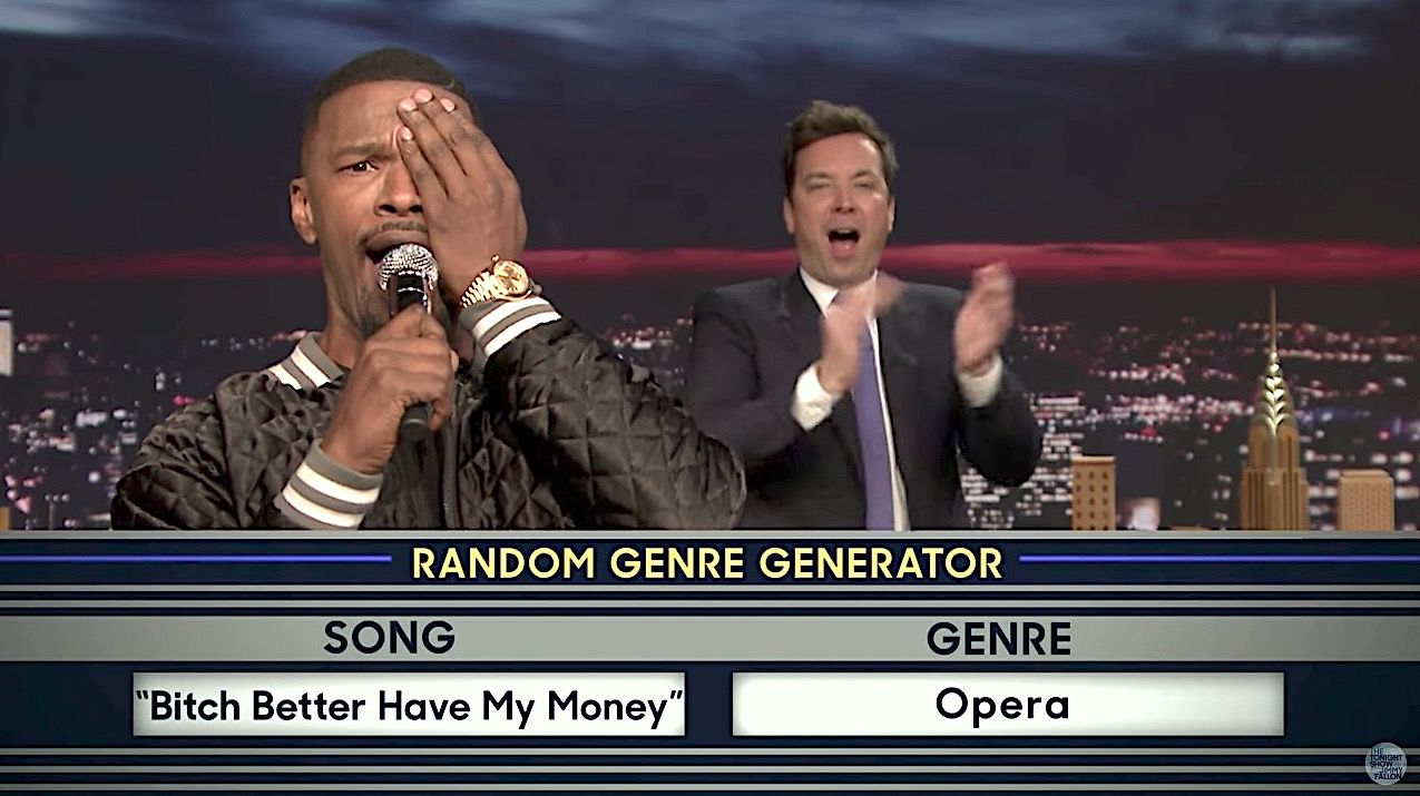 Jamie Foxx sings his heart out on The Tonight Show