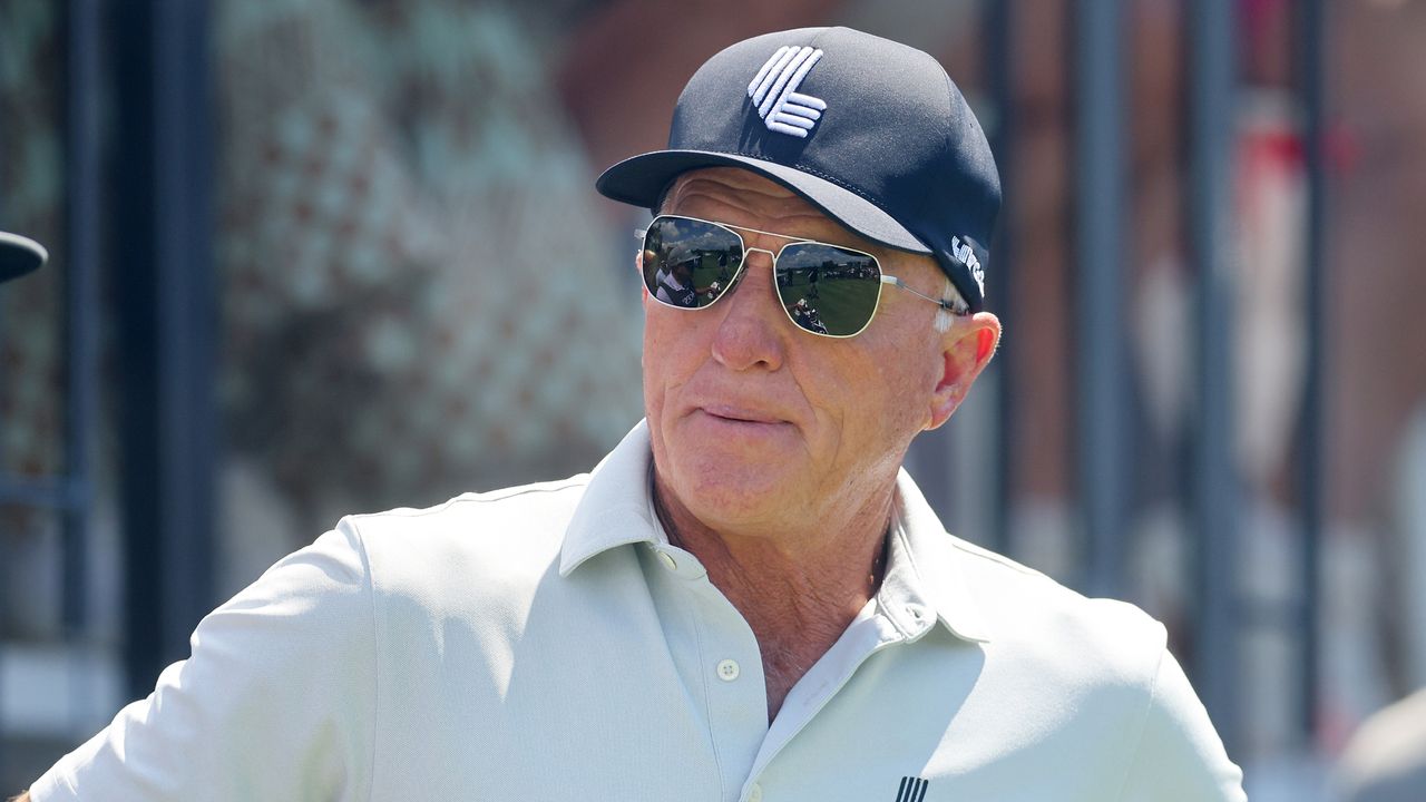 Greg Norman at the 2023 LIV Golf Bedminster tournament