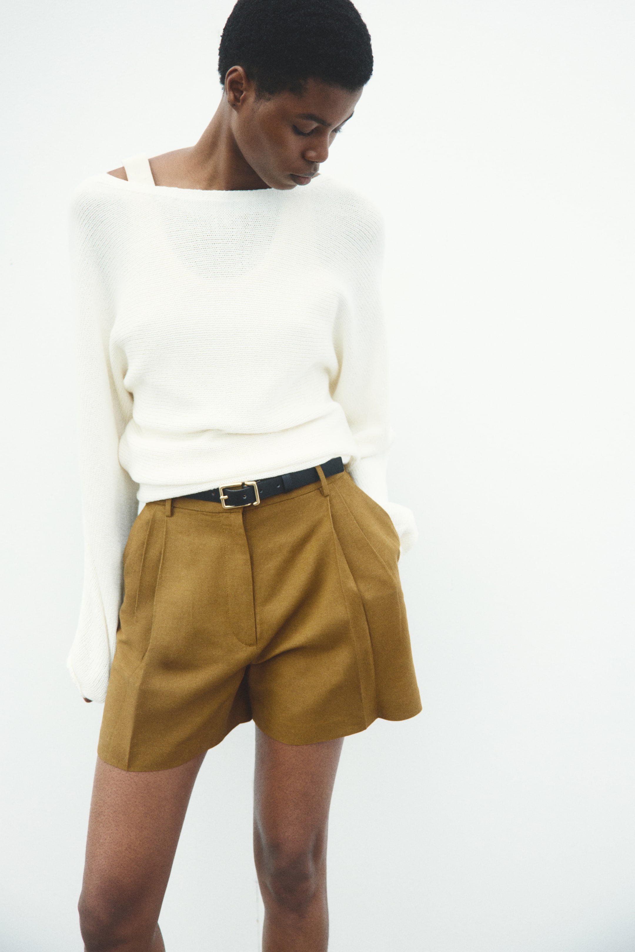 Tailored Linen-Blend Shorts
