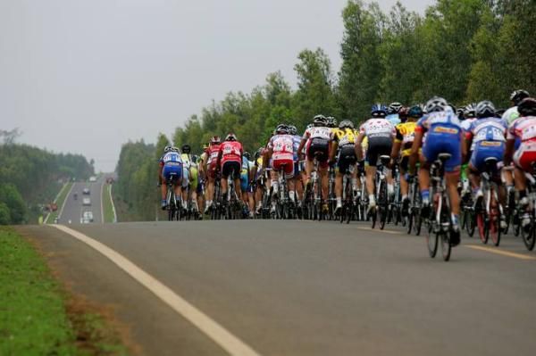 The first half of the stage was through some rolling country.