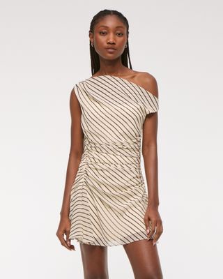 Abercrombie & Fitch, One-Shoulder Draped Mini Dress