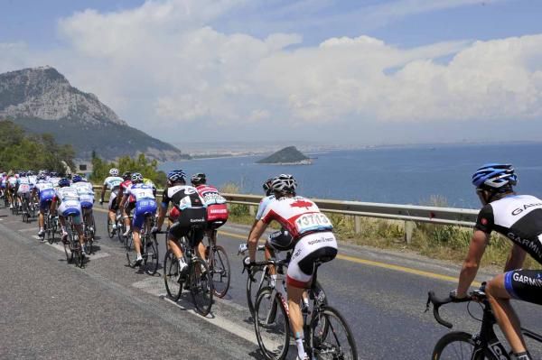 Turkey's spectacular Mediterranean coast greeted the peloton.