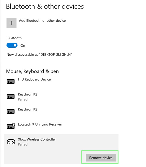 Windows Quitar dispositivo Bluetooth