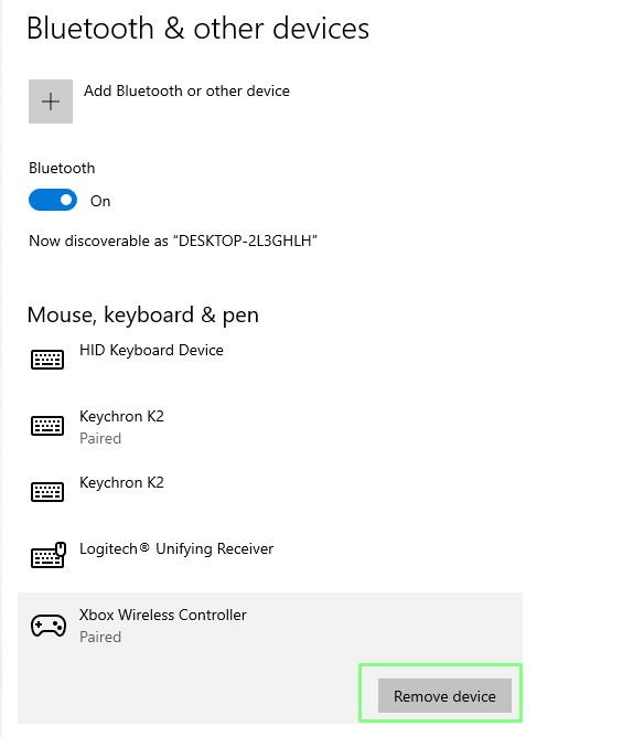 Remove a Windows Bluetooth device