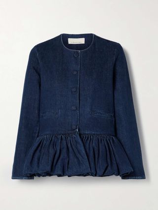 Denim Peplum Jacket