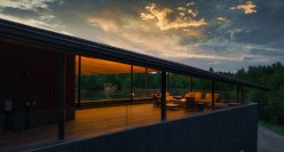 The covered terrace at the Forest Retreat