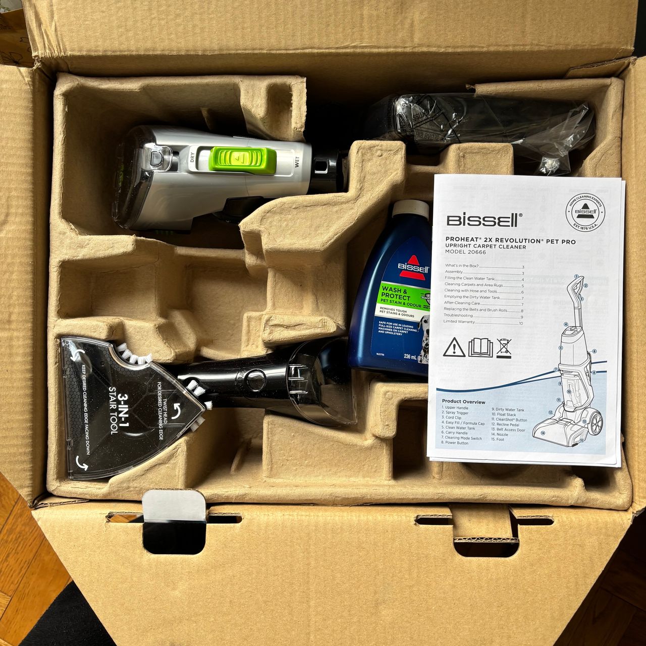 bissell proheat 2x revolution pet pro carpet cleaner bein unboxed